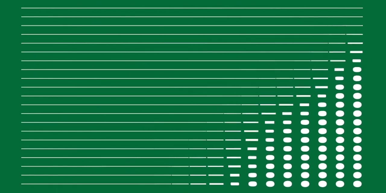 Lines resolving into dots